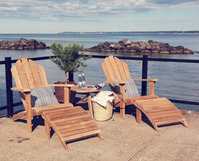fotel leżak adirondack Margariti z podnóżkiem