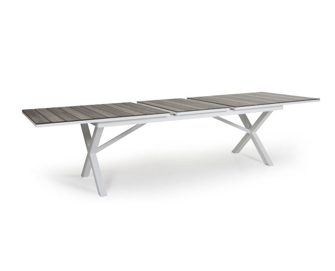 biały stół naturalny blat HPL