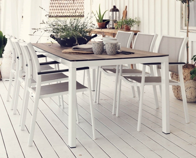 Stół aluminiowy z blatem HPL 209x95 Rodez