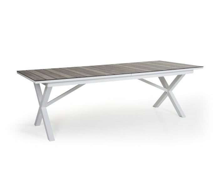 biały stół naturalny blat HPL