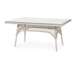 biały ażurowy stół technorattan 150x90 Orleans