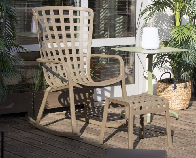 Folio fotel bujany brązowo szary