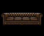 sofa chesterfield 4 osobowa antyczny złoty