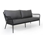 czarna sofa na taras Lens