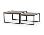 czarny Stolik kawowy z blatem HPL 80x80 Rodez