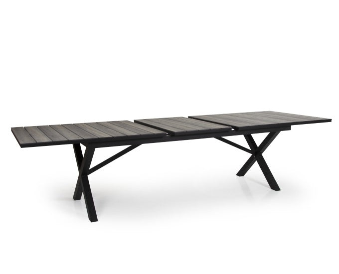 czarny stół naturalny blat