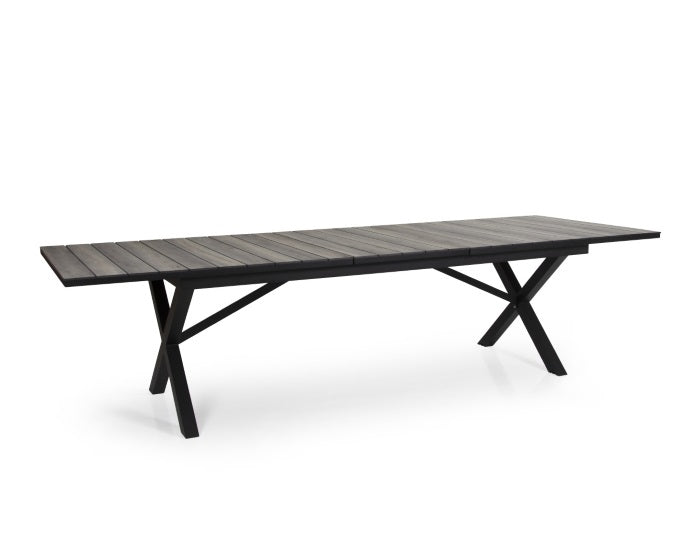 czarny stół naturalny blat