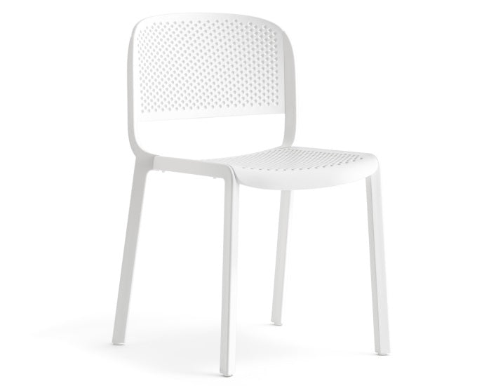 Ażurowe krzesło Dome 261 w kolorze białym