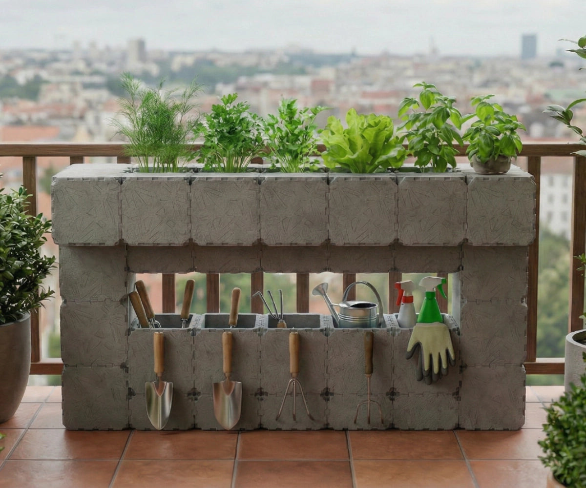 Donica balkonowa ze schowkiem Planter