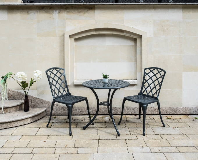 grafitowe krzesła Vichy