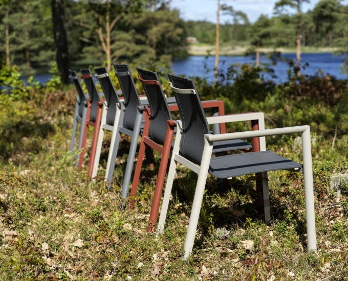 Delia krzesła aluminiowe z plecionką