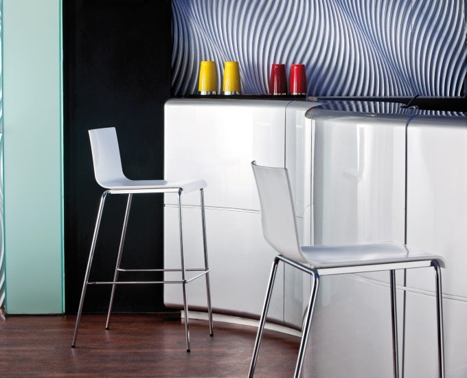 Krzesło barowe Kuadra 1116 w kolorze białym