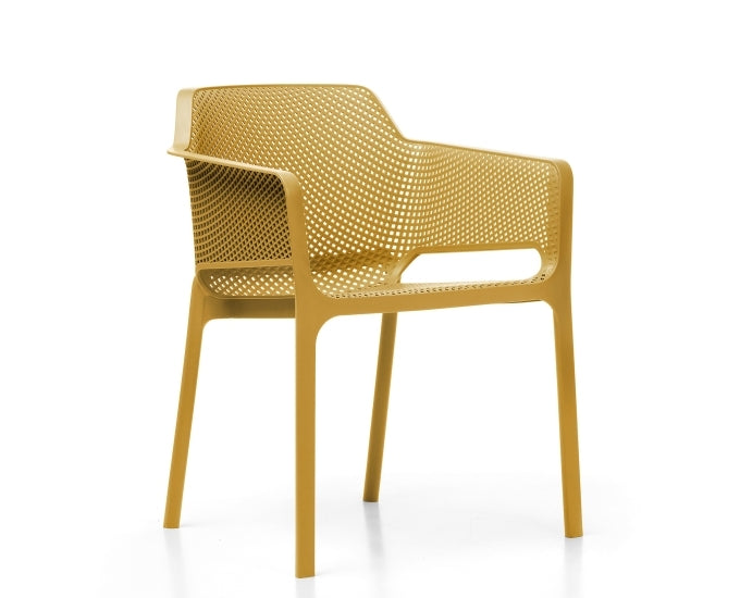 krzesło net musztardowe