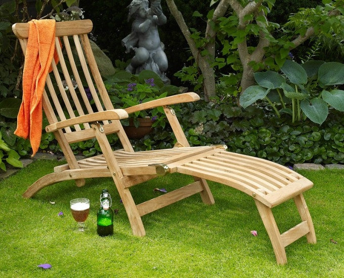 Krzesło pokładowe leżak teakowy Avila