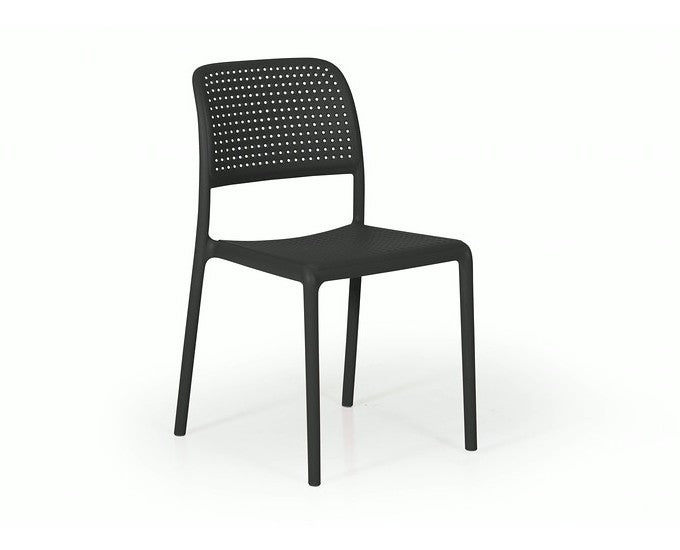 krzesło z włókna szklanego kolor grafitowy