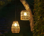 wisząca lampa technorattan fi 45 brąz Pamir