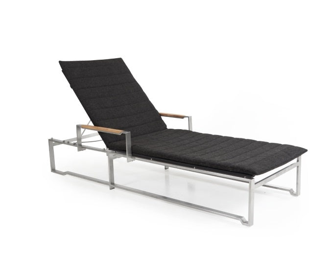 Leżak ze stali nierdzewnej Gotland