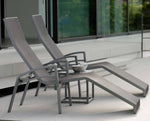 leżak Balance grafitowy siatka silver grey