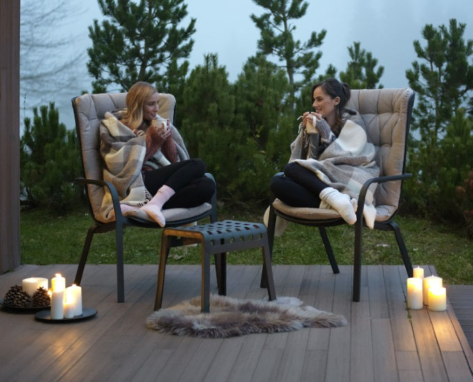 Folio antracite poduszka beżowa