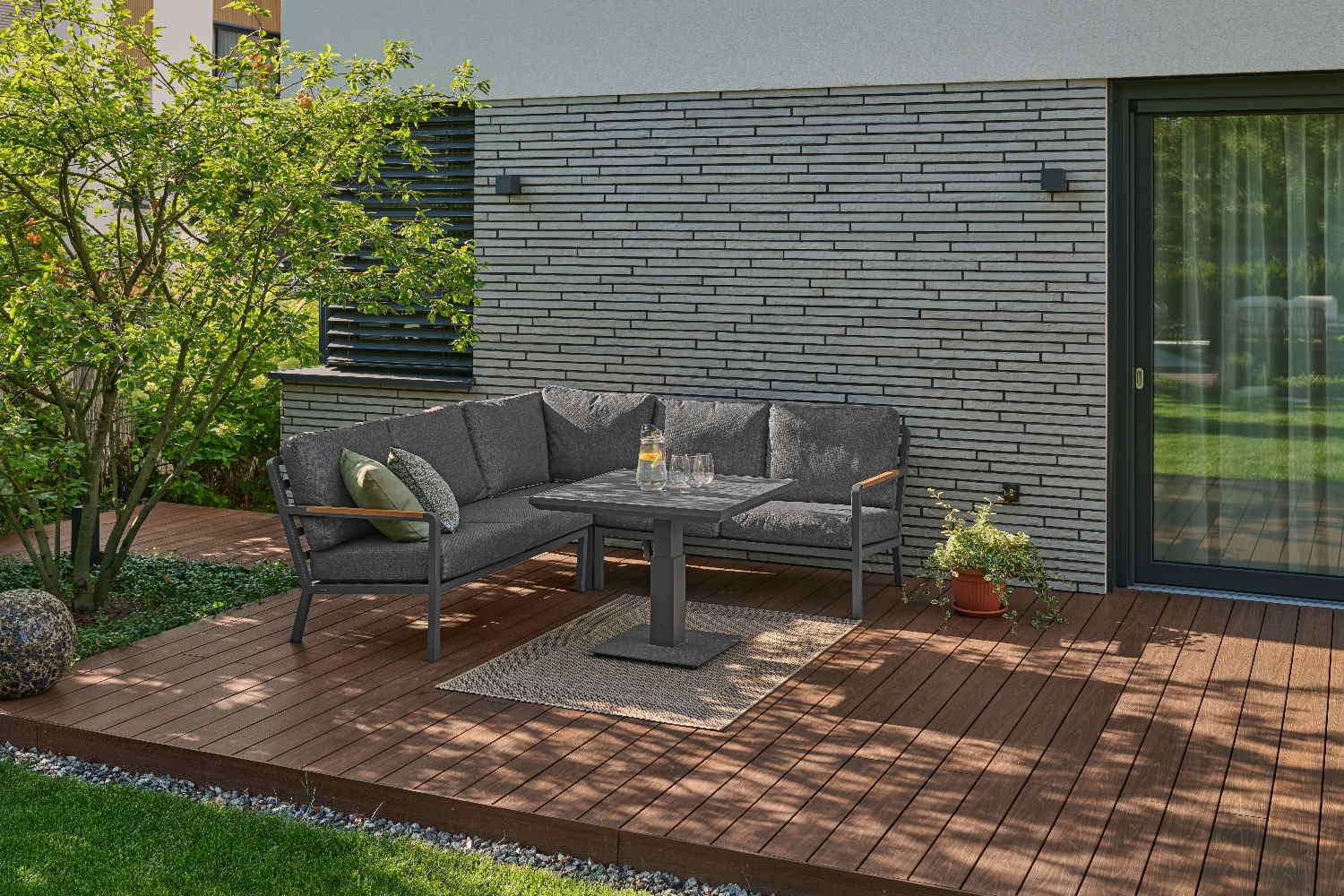 Narożnik aluminium teak Nova