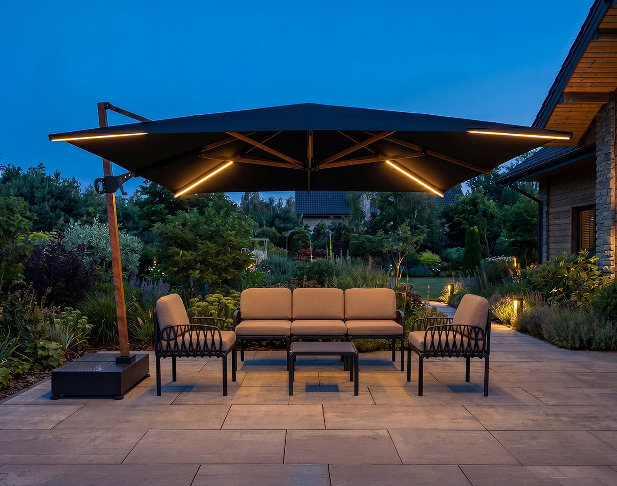 Parasol 4x3 LED Gina