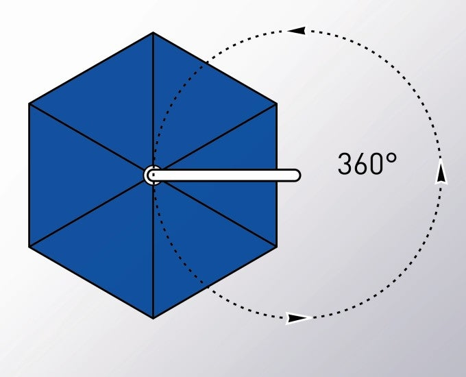 Parasol ogrodowy May Rialto obrót o 360 stopni