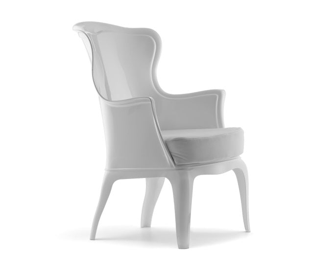 Fotel Pasha 660 biały z poduszką w kolorze H40