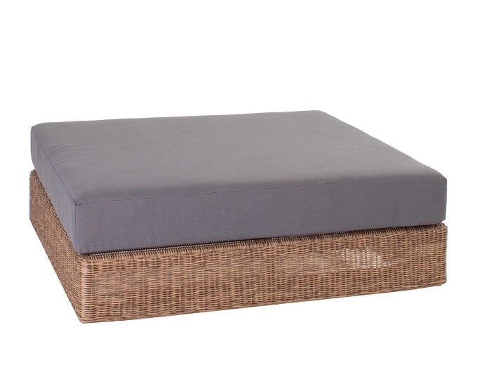 pufa Fontana technorattan aluminium cynamonowy