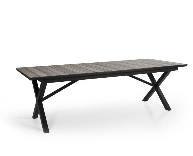 czarny stół naturalny blat