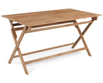 Stół rozkładany prostokątny 140x80 teak Dax