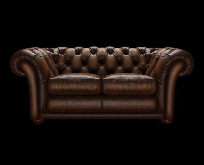 sofa 2 osobowa Bourton antyczny brązowy
