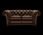 sofa 2 osobowa Bourton antyczny brązowy