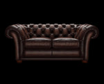 sofa 2 osobowa Bourton antyczny czekoladowy