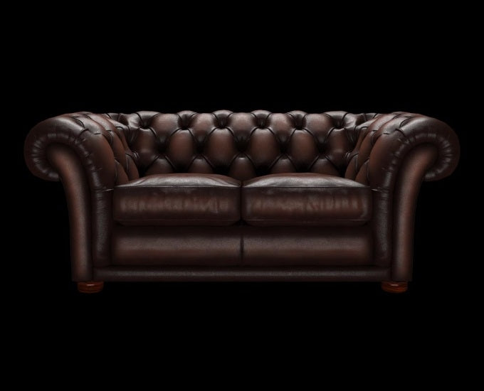 sofa 2 osobowa Bourton antyczny czekoladowy