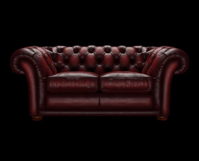 sofa 2 osobowa Bourton antyczny czerwony