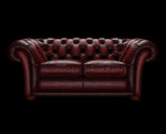 sofa 2 osobowa Bourton antyczny czerwony