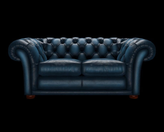 sofa 2 osobowa Bourton antyczny niebieski