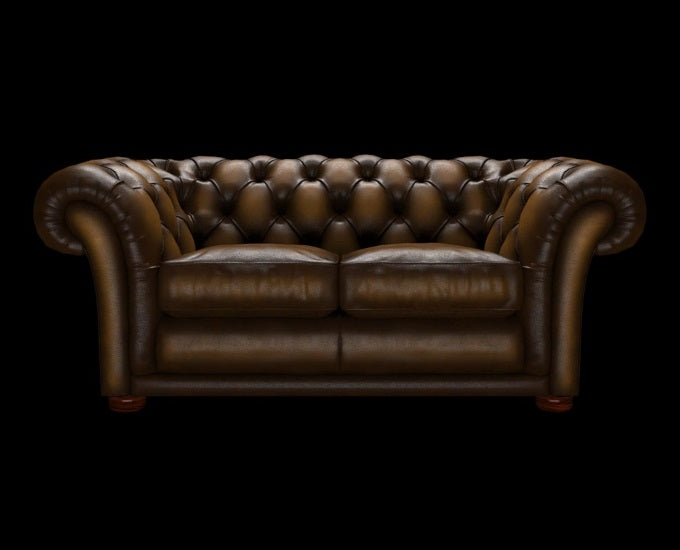 sofa 2 osobowa Bourton antyczny złoty