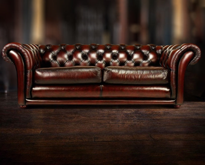 sofa 3 osobowa Bourton antyczny czerwony