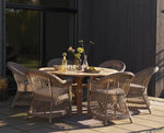 stół okrągły 150 cm teak Logrono