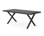 stół aluminiowy 200x100 czarno szary