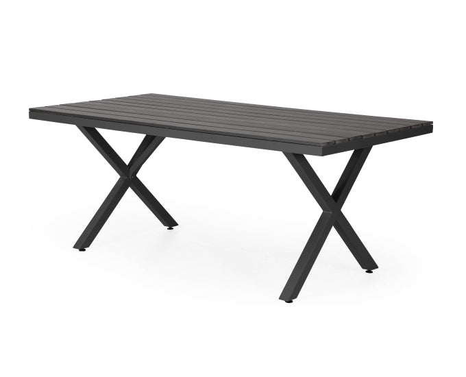 stół aluminiowy 200x100 czarno szary