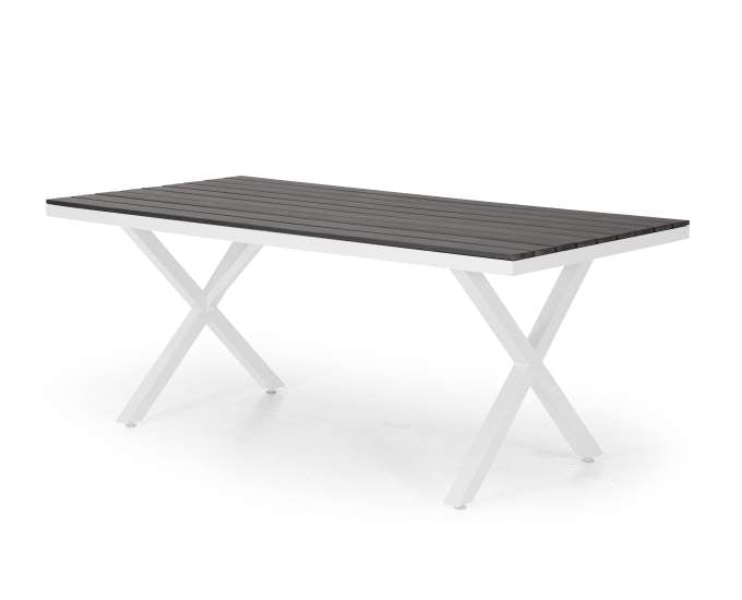 stół aluminiowy 200x100 biało szary