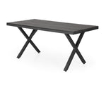 Aluminiowy stół prostokątny 150x90 Toulouse czarny