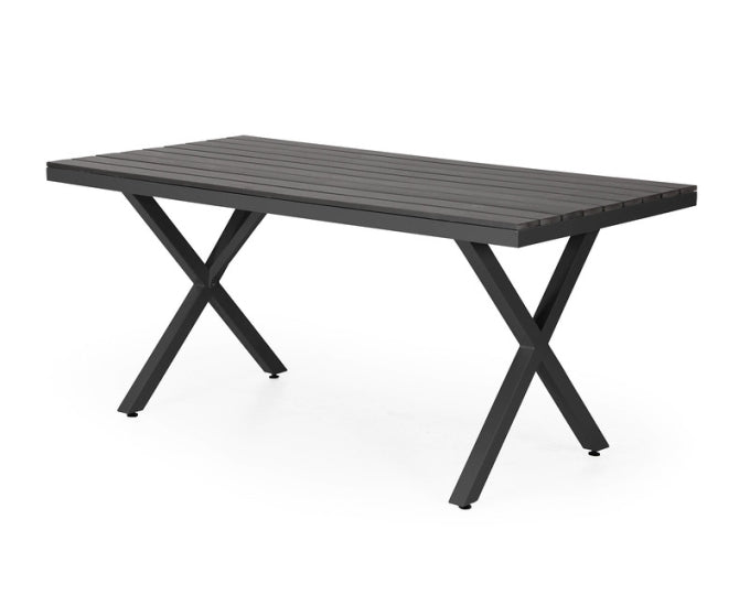 Aluminiowy stół prostokątny 150x90 Toulouse czarny