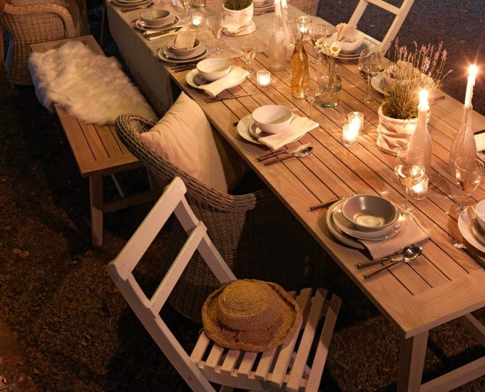 postarzony stół prostokątny teak Vigo