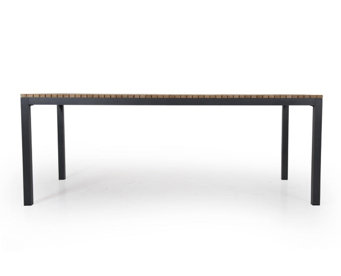 stół obiadowy aluminium teak Zalongo