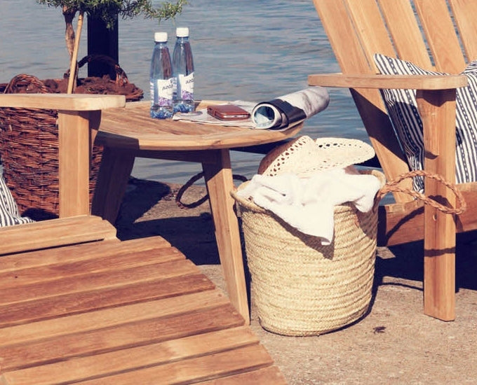 Okrągły stoliczek teak 60 cm Kastos