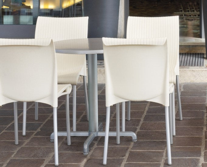 stół calice srebrny blat werzalit srebrny