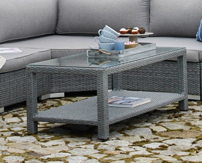 stolik kawowy technorattan Le Mans szary